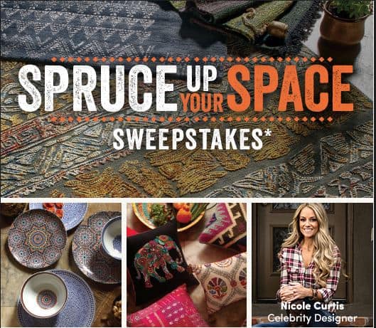 World Market Spruce Up Your Space Sweepstakes poster.