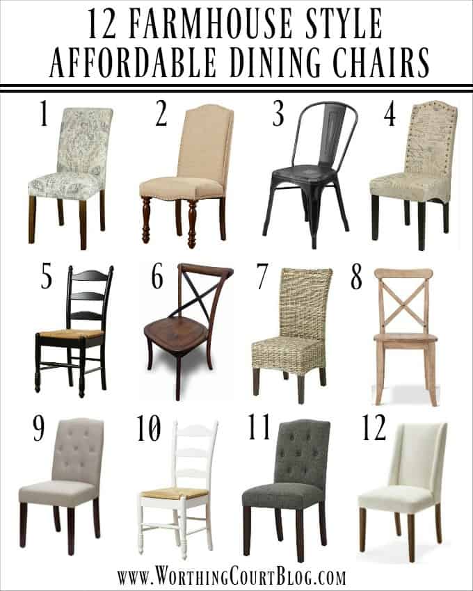 12 AFFORDABLE FARMHOUSE DINING CHAIRS