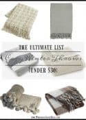 Cozy winter throws for under $30 in neutral colors to go with any decor || Worthing Court