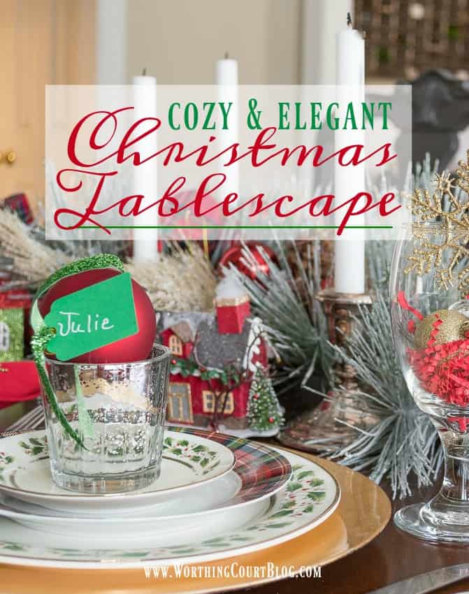 Cozy And Elegant Christmas Tablescape poster.