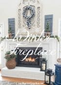 After Christmas Snowy Winter Mantel