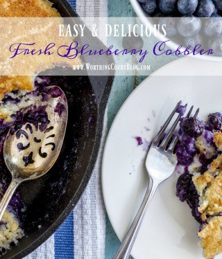 Easy And Delicious - Fresh Blueberry Cobbler Recipe || Worthing Court