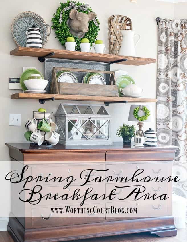Keeping It Green - Spring Farmhouse Breakfast Area  graphic.
