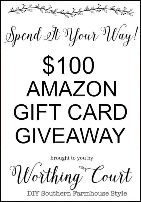 Amazon gift card giveaway poster.