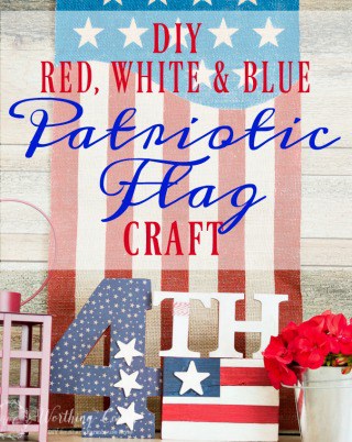 Patriotic Red, White And Blue Flag Craft