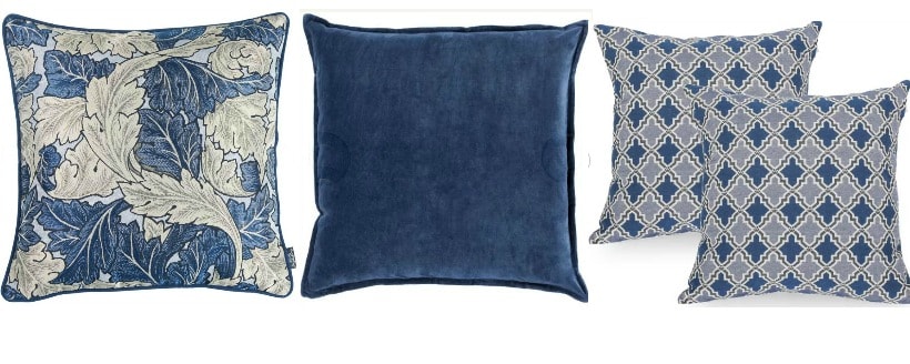 blue pillow covers