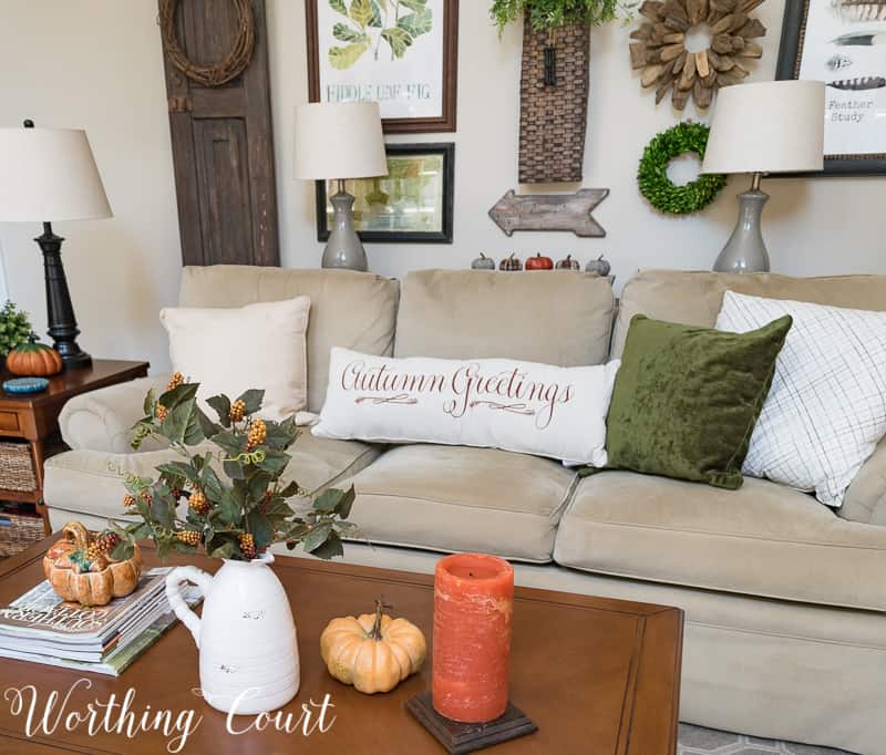 Cozy fall pillows || Worthing Court