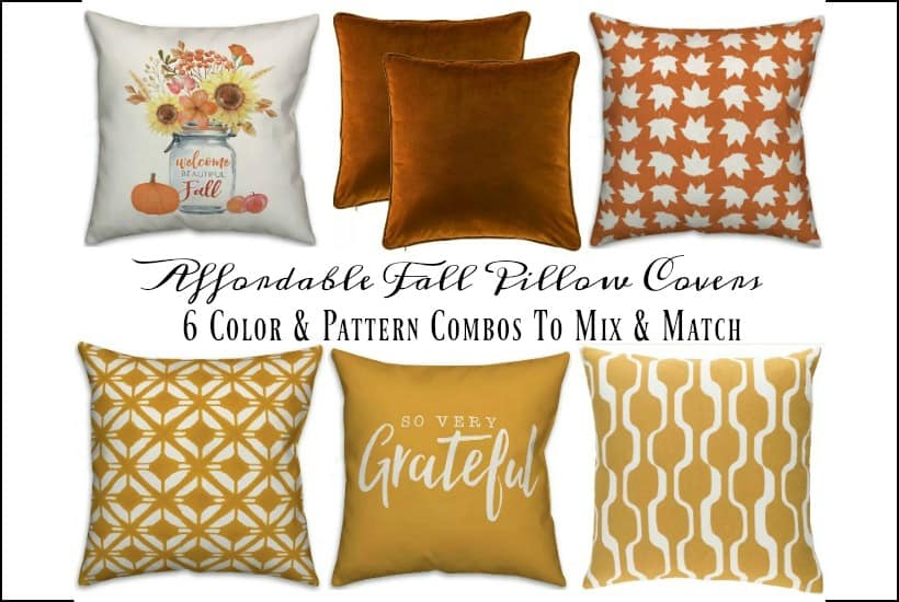 Affordable Fall Throw Pillow Covers – Grouped By Colors & Patterns That Mix Well Together