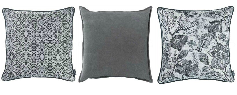 gray pillow covers