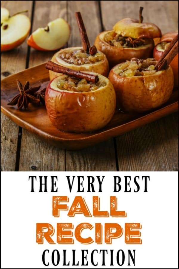 The Very Best Fall Recipe Collection poster.