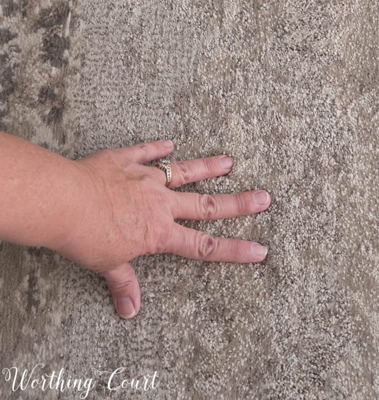 Up close picture of the soft texture of the rug.