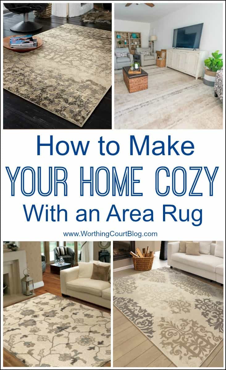 How To Make Your Home Cozy Using An Area Rug graphic.