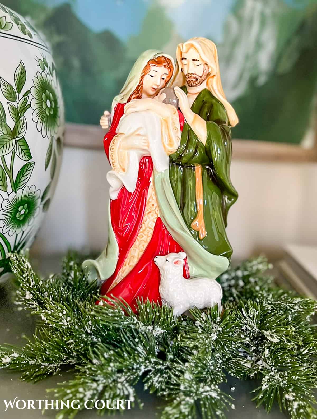 Mary, Joseph and Baby Jesus ceramic figurine
