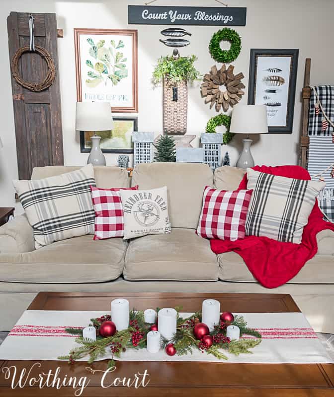 Living room Christmas decorations #christmasdecor