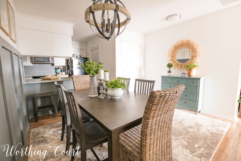 Modern farmhouse dining room makeover