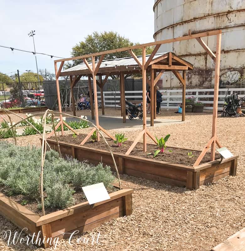 Planting bed at Magnolia Market #fixerupper #magnoliamarket #garden #gardeningideas #raisedbed 