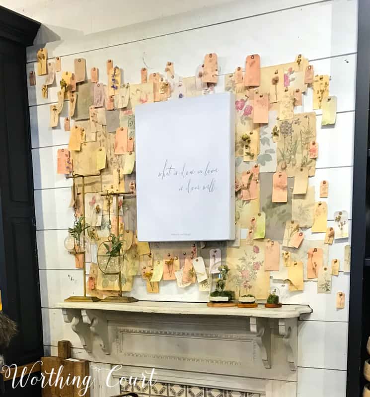 Spring fireplace decorating idea from Magnolia Market #fixerupper #magnoliamarket #springdecoratingideas #fireplace