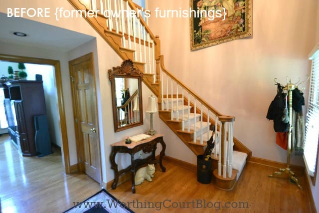 Foyer Entryway BEFORE makeover