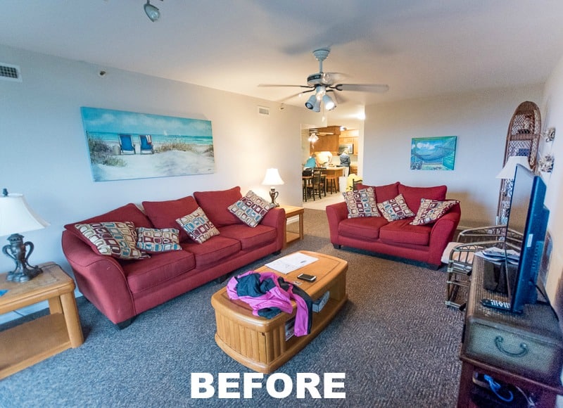 Living room BEFORE remodel