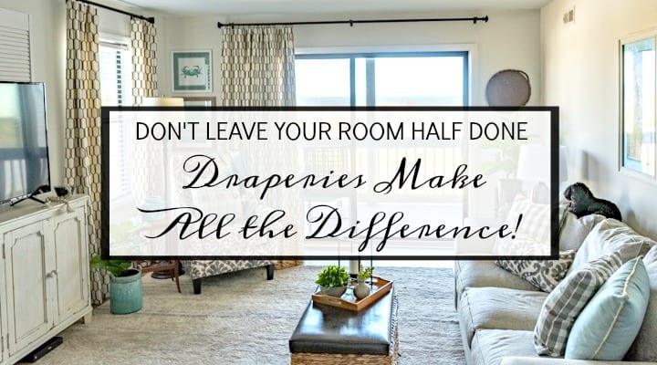 What A Difference Draperies Make In A Room poster.
