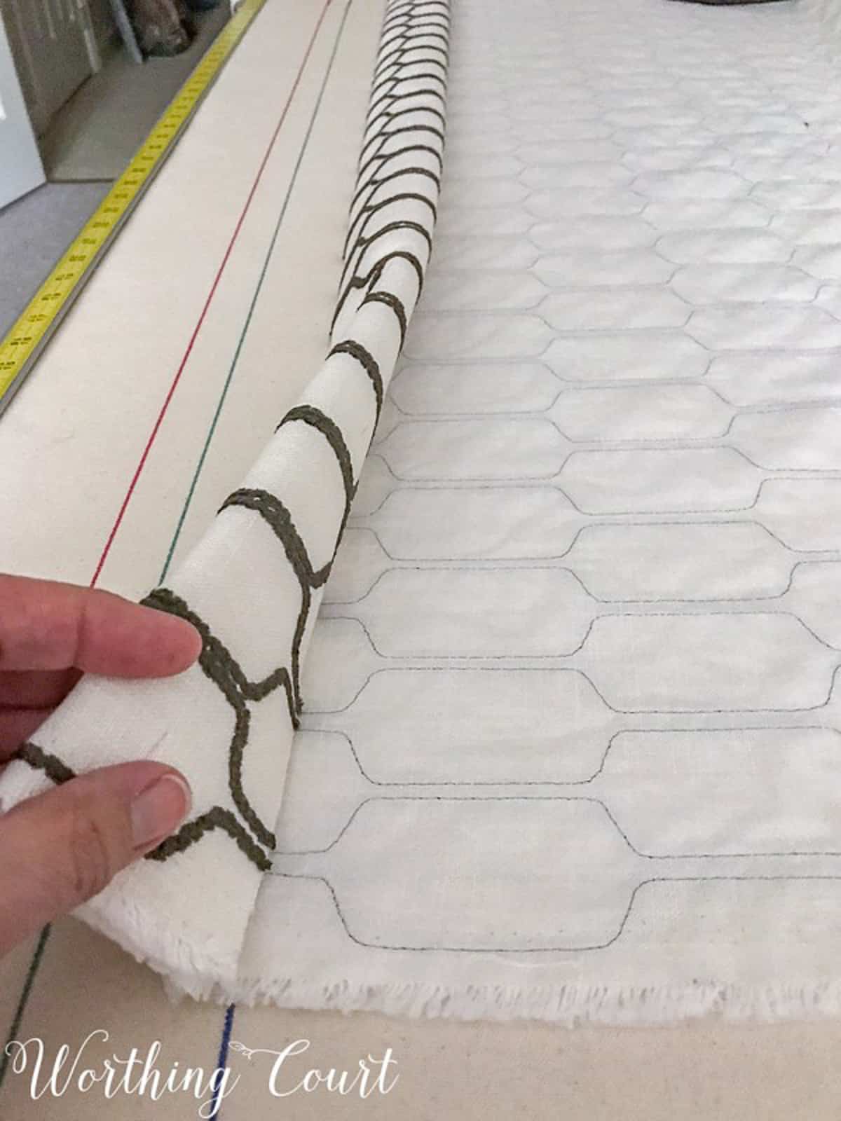 image from tutorial about how to make lined curtains