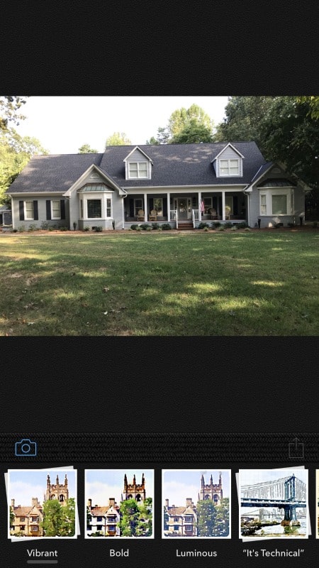 A view of the house from the outside.