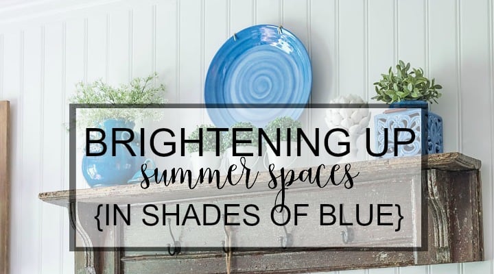 Brightening up summer spaces in shades of blue poster.