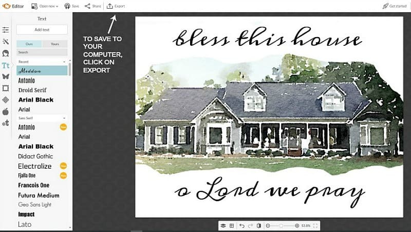 Bless this house, Lord we pray written by the house.