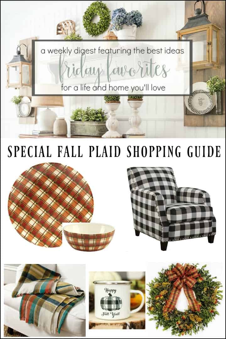 Fall Plaid Home Decor Shopping Guide with special fall plaid shopping.