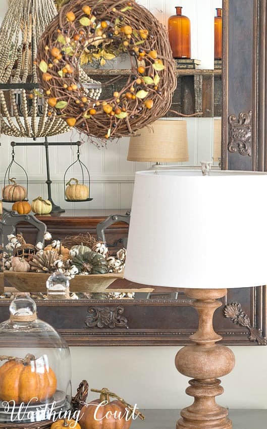 traditional fall colors dining room decorations