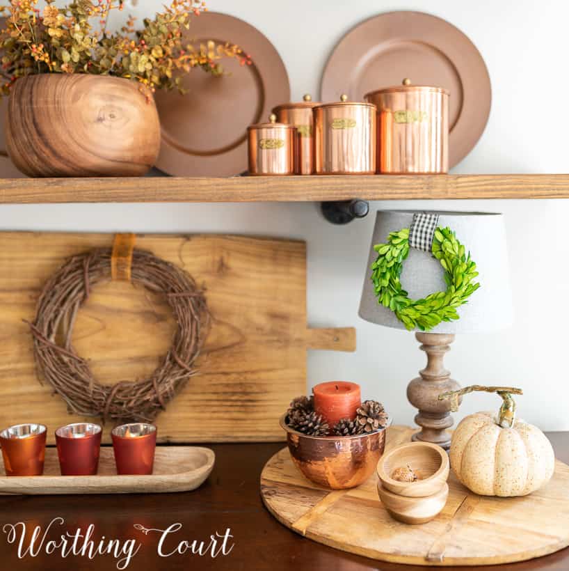 directions for how to decorate for fall with vignettes