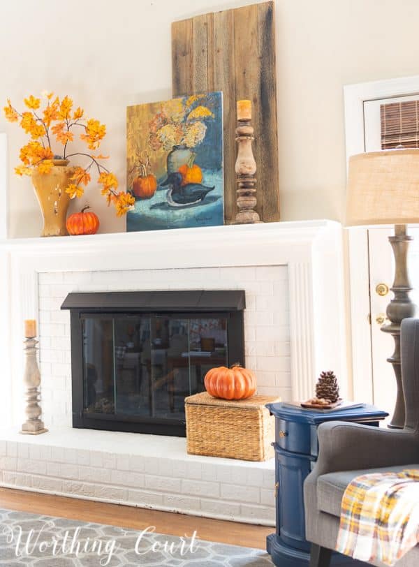 Fall Ideas Tour | My Fall Fireplace And Mantel Decor | Worthing Court