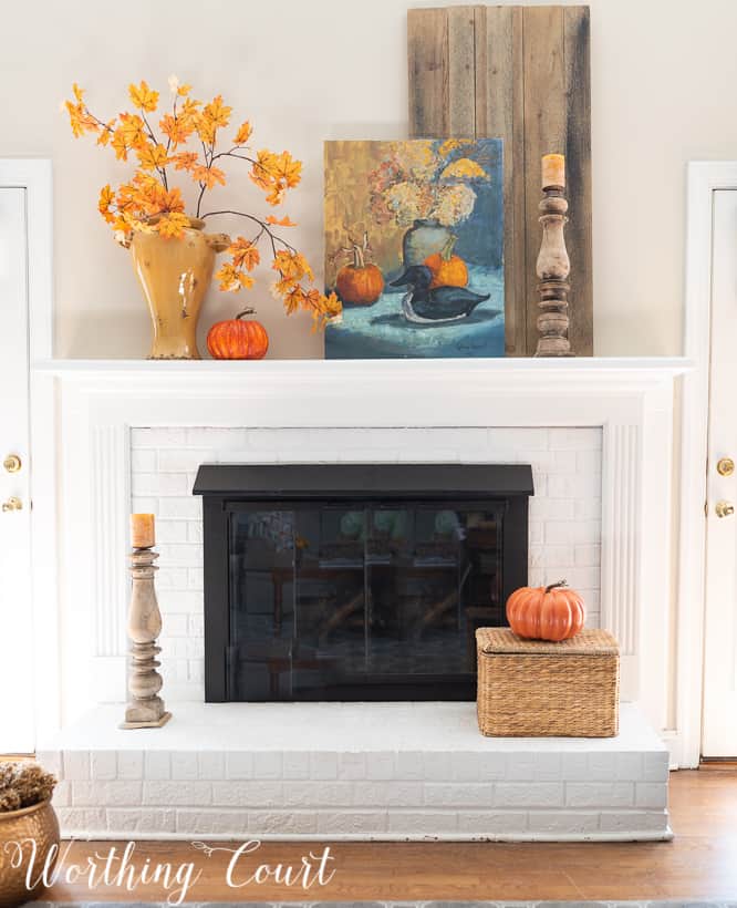 fall mantel decorations