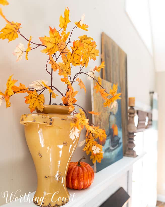 fall mantel decor