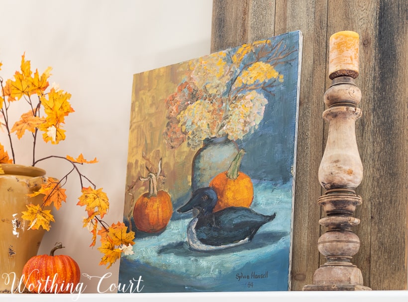 fall mantel decor