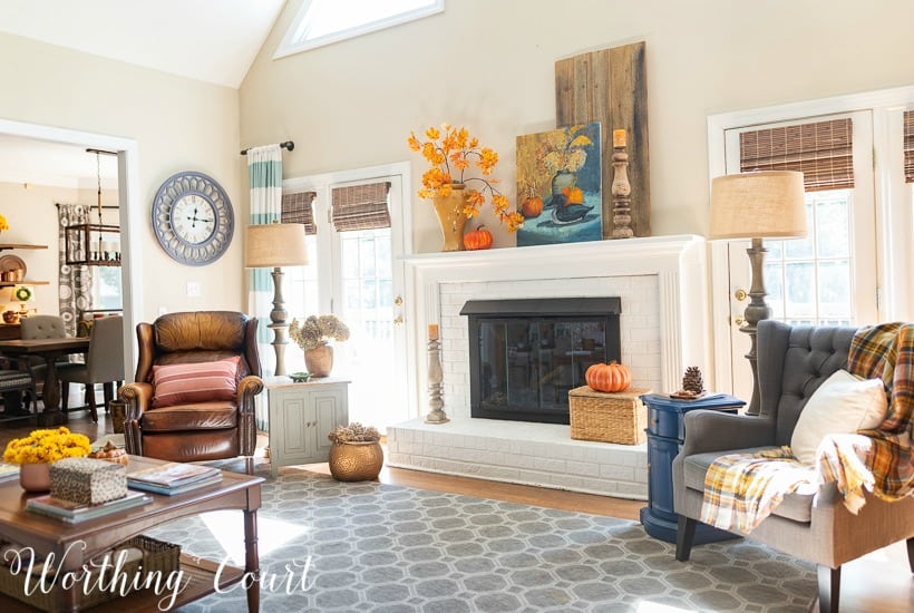 My Family Room Decorated For Fall + A Video Tour