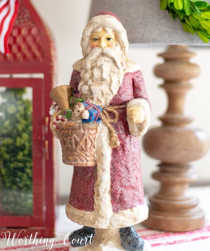 A Santa figurine.