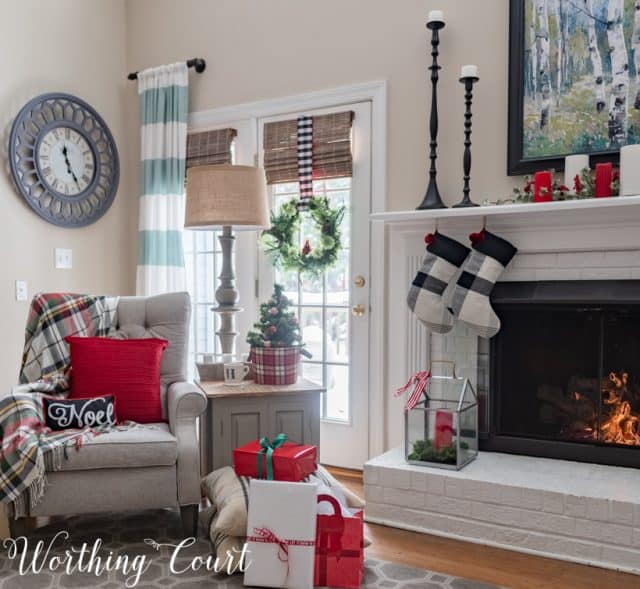 My Updated Traditional Christmas Family Room | Worthing Court