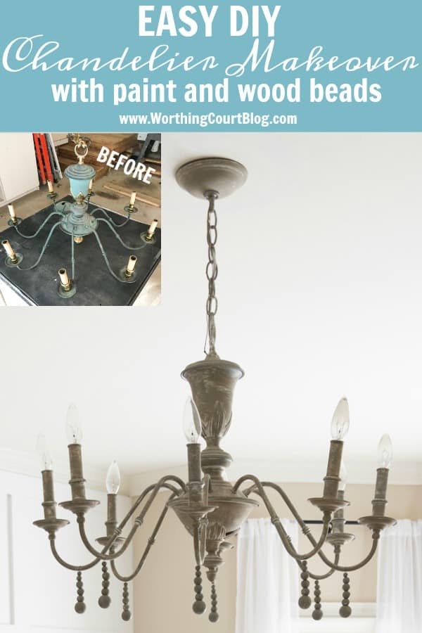 vintage chandelier makeover tutorial