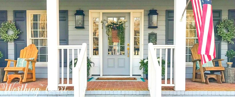 Modern Farmhouse Spring Front Porch Styling On A Budget