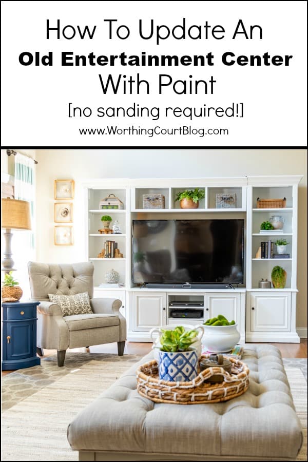How To Update An Old Entertainment Center With Paint.