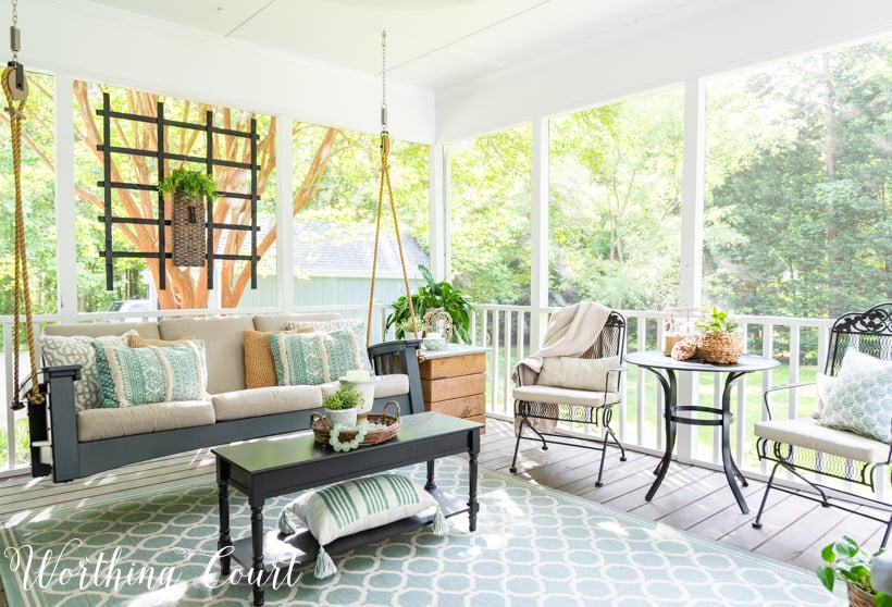 screened in porch decor