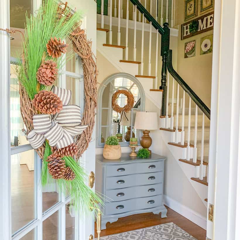 view looking from front door into foyer