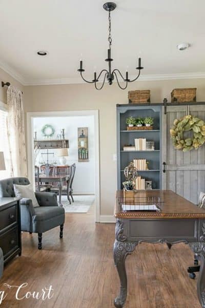 home office with updated traditional style