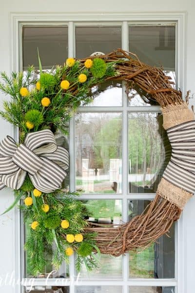 Spring front door wreath