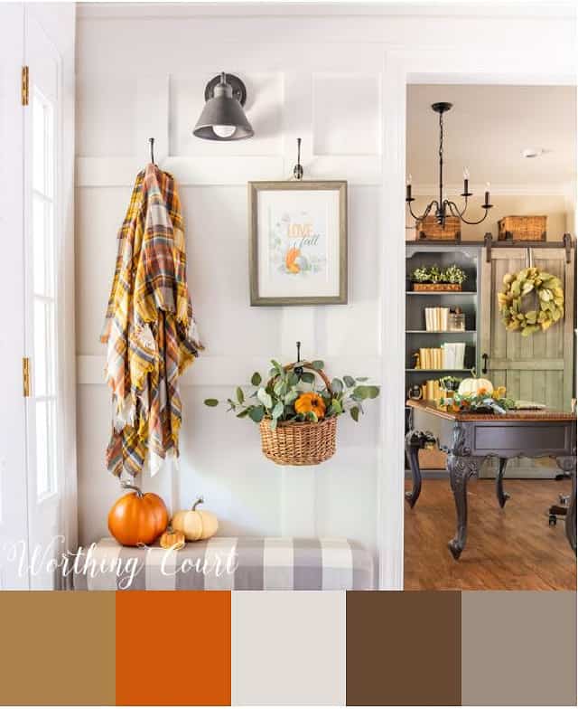 image of autumn decor showing the color palette used