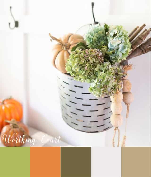 image of autumn decor showing the color palette used