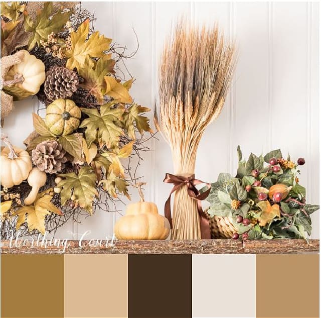 image of autumn decor showing the color palette used