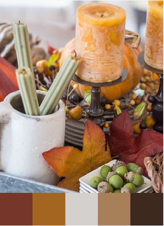 image of autumn decor showing the color palette used