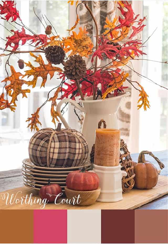 image of autumn decor showing the color palette used